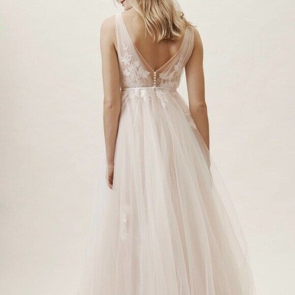 BHLDN Watters The Ricarda Gown Size 8 Tulle Gown - Picture 2 of 12